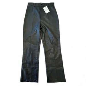 BARDOT FAUX LEATHER HIGH WAISTED PANTS SIZE 8 COLOR BLACK‎  NWT